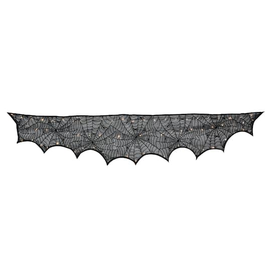 96" Spiderweb LED Lighted Mantel Scarf by Ashland®